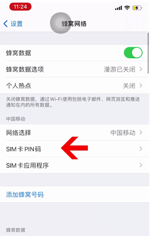 平罗苹果14维修网分享如何给iPhone14的SIM卡设置密码 