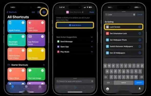 平罗苹果14锁屏维修店分享iPhone14升级iOS16.4后如何创建锁屏快捷方式 